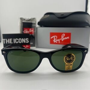 Ray-Ban Classic Black Sunglasses with Dark Green Lenses